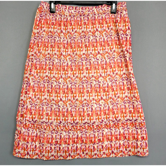 Eddie Baurer A-line Boho Skirt Womens S Tiered 100% Cotton Retro Hippie Gypsy - Picture 1 of 9